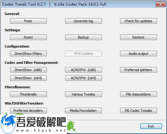 K-Lite Codec Pack 16(影音解码器)中文破解版