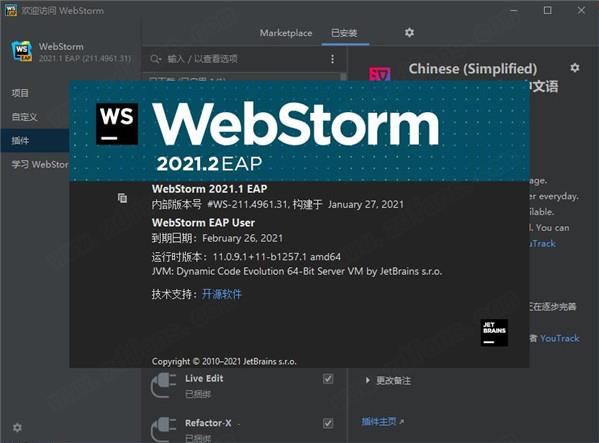 webStorm 2021.2
